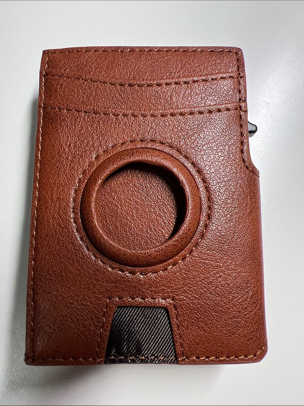 Brown Leather Wallet Case with Card Slot